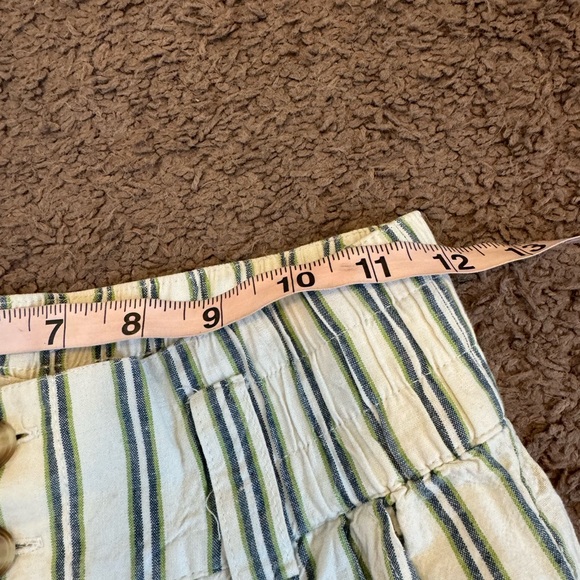 Urban Outfitters Sloan High Rise Tapered Linen Blend Crop Striped S - Picture 7 of 9